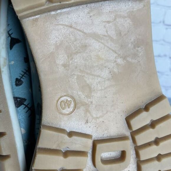 Blue Fishbone Lover Womens Boots‎ DOGO Vegan boots size 40 US 9 - Picture 8 of 13